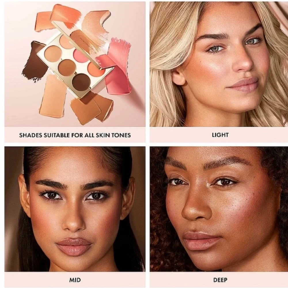 ICONIC LONDON MULTI-USE CREAM BLUSH,BRONZER & HIGHLIGHT PALETTE NWT - Picture 5 of 12